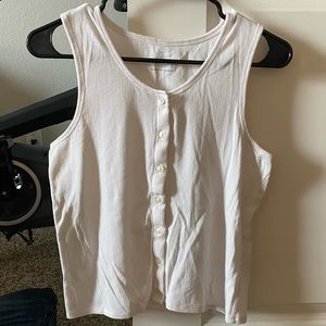 Everlane button down tank top